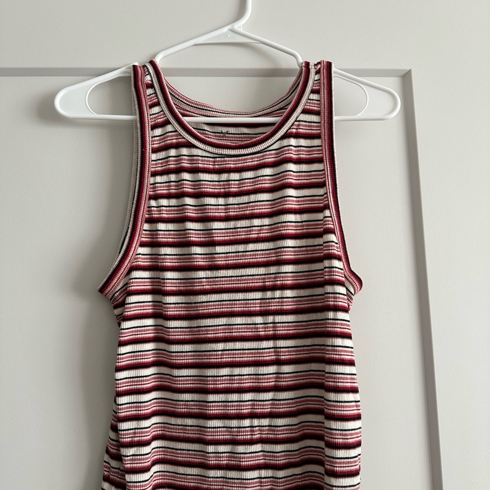 American Eagle Outfitters Striped Tank Top - Red and White